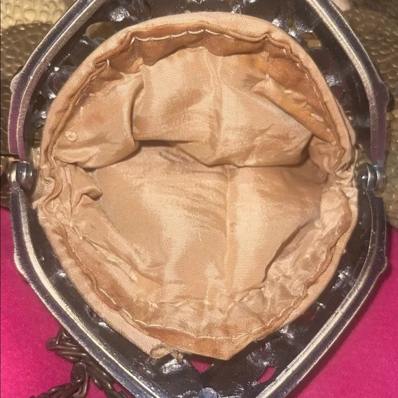 Vintage Golden Sequins Clutch Bag Retro - Picture 6 of 7